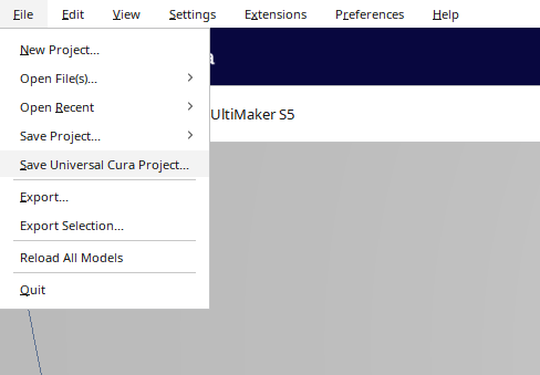 Save Universal Cura Project