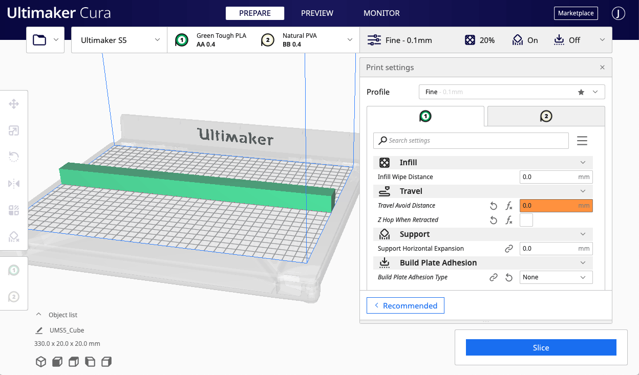 personale modtagende Datter How to print the maximum build volume in Ultimaker Cura