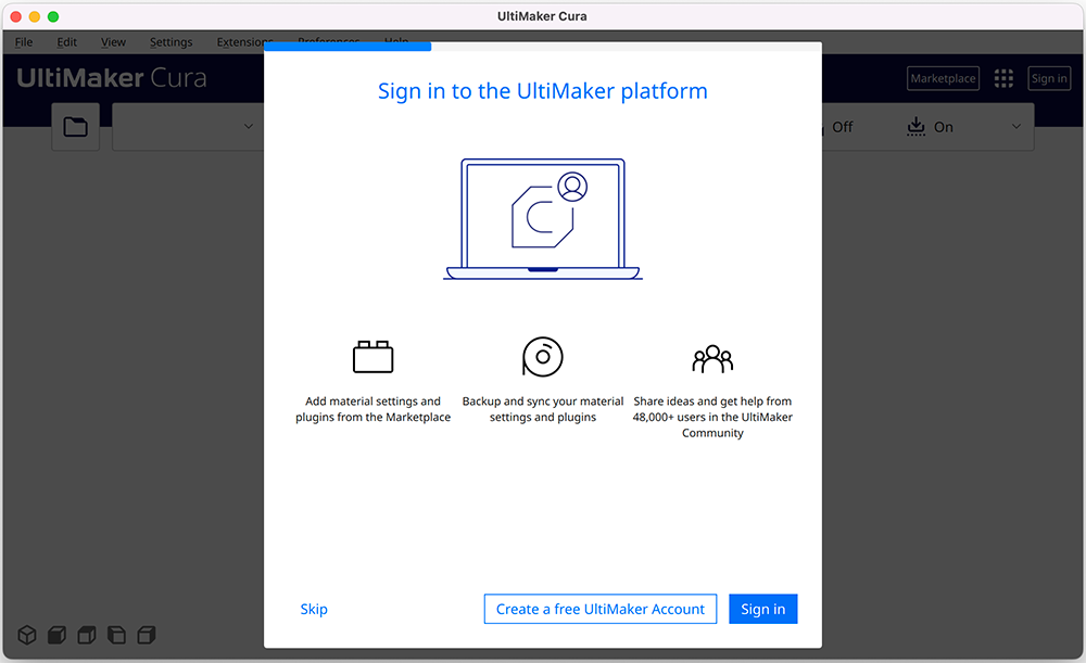 Cura-Welcome-setup-4-UltiMaker-account.png